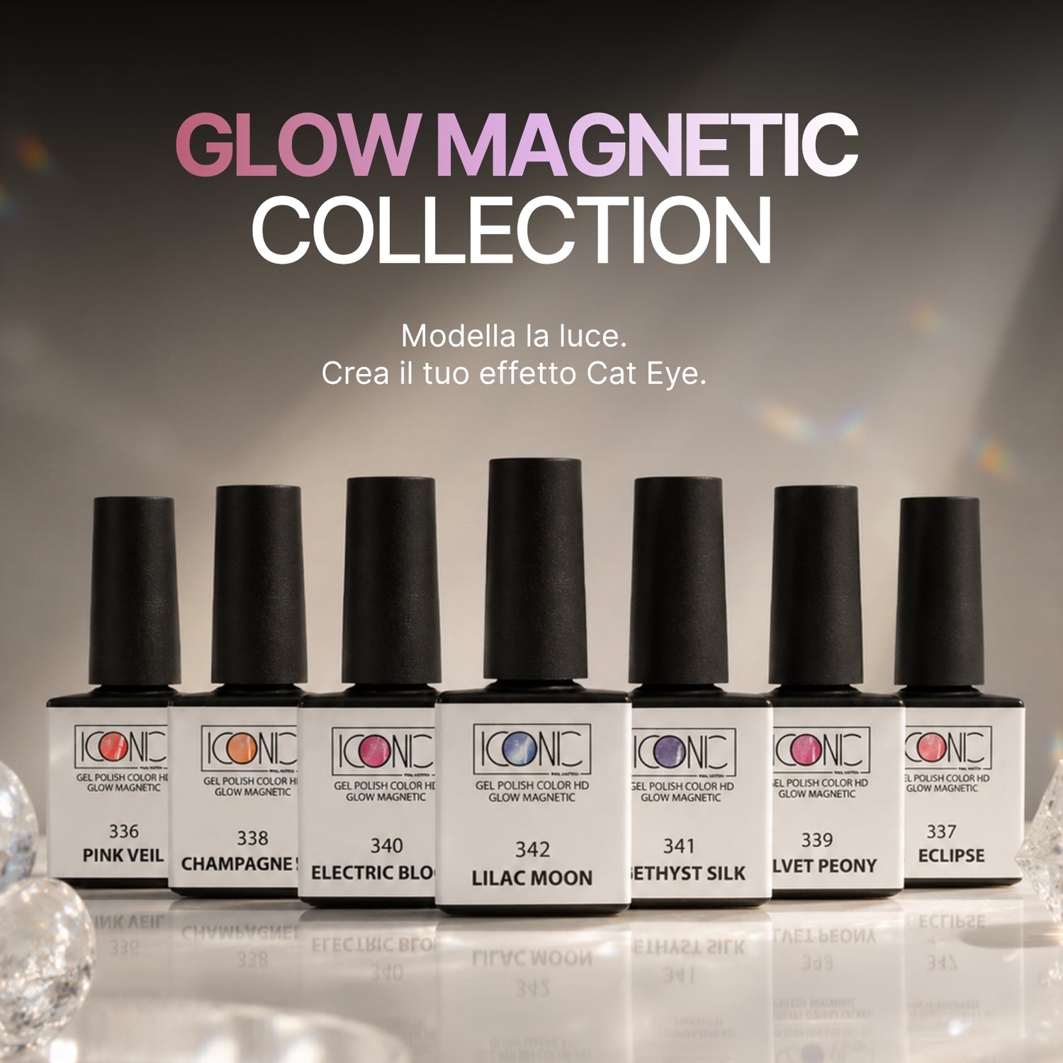 Collezione Glow Magnetic – Kit 7 Colori Gel Polish