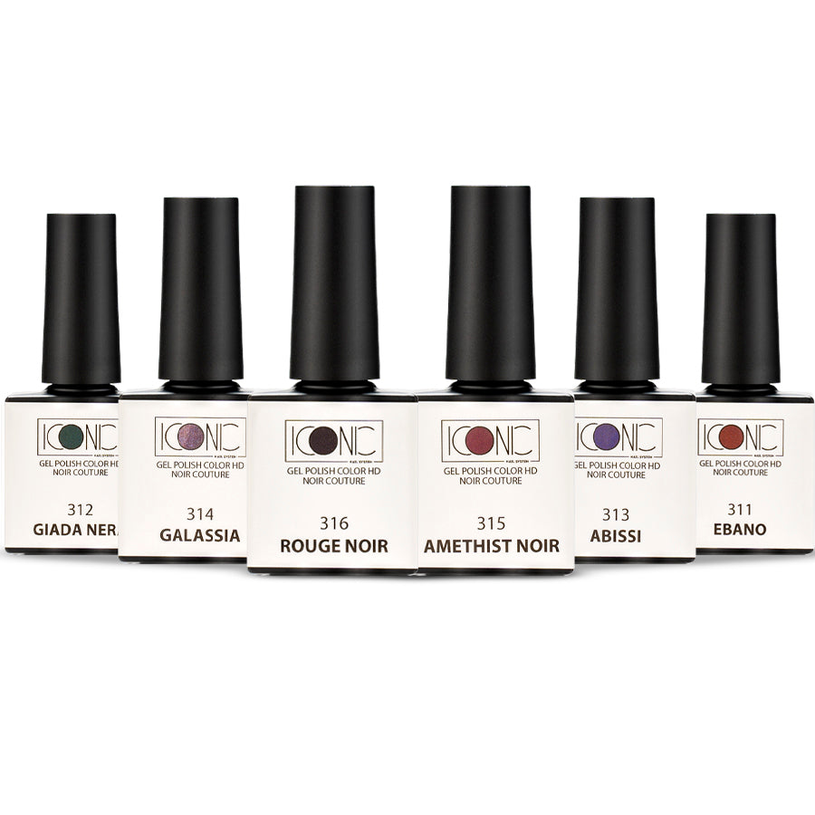 Collezione Noir Couture – Kit 6 Colori Gel Polish
