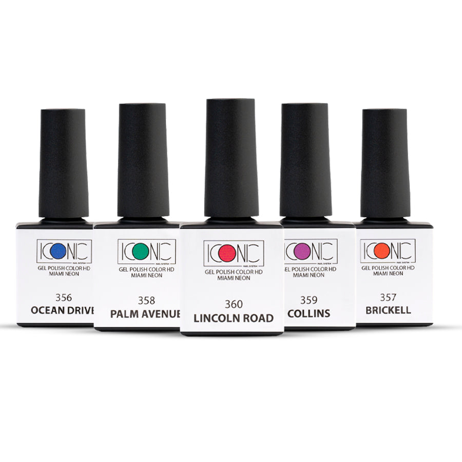 Miami Neon Collection – Kit 5 Colori Gel Polish