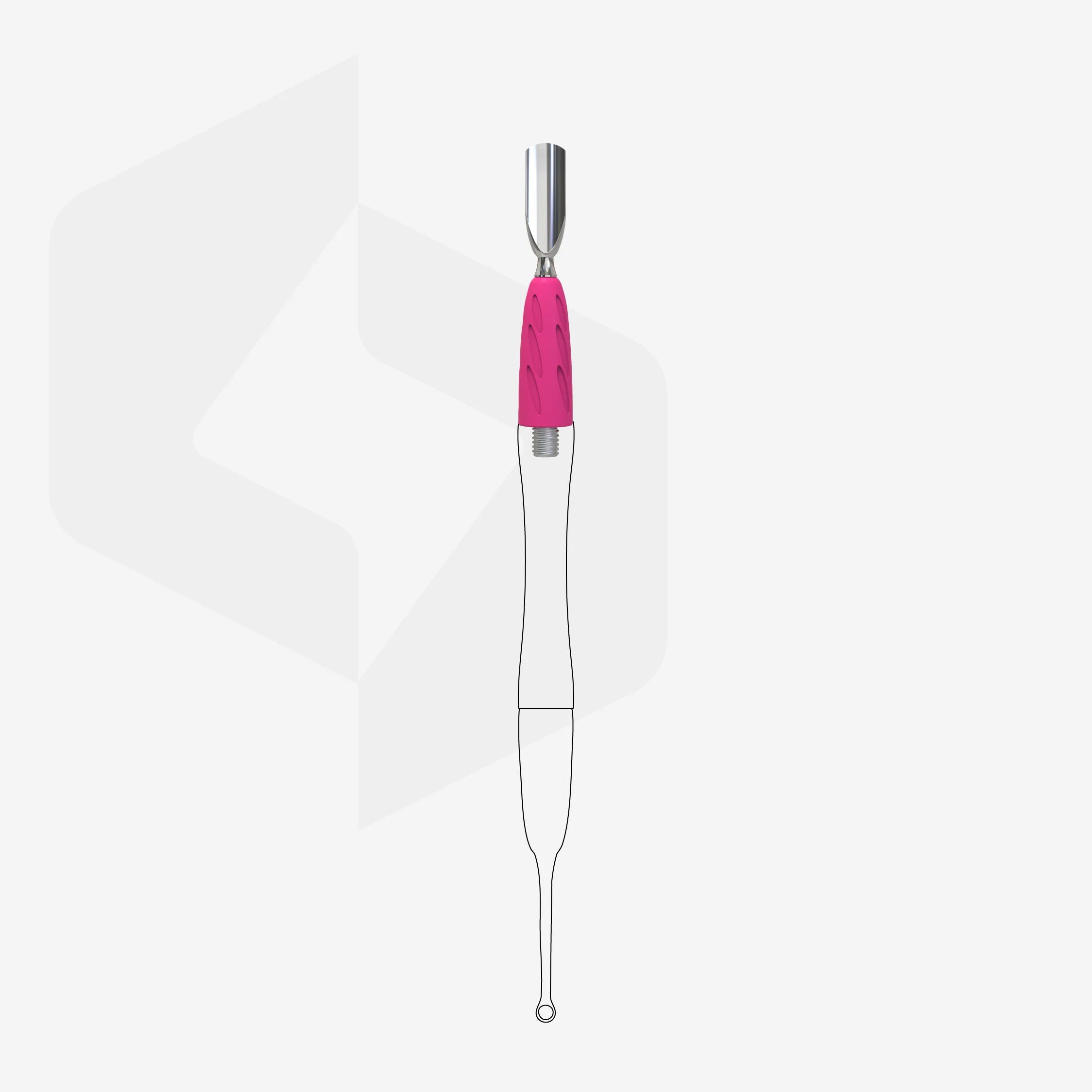 Parte operativa della spatola Combo UNIQ 16 pusher rotondo stretto