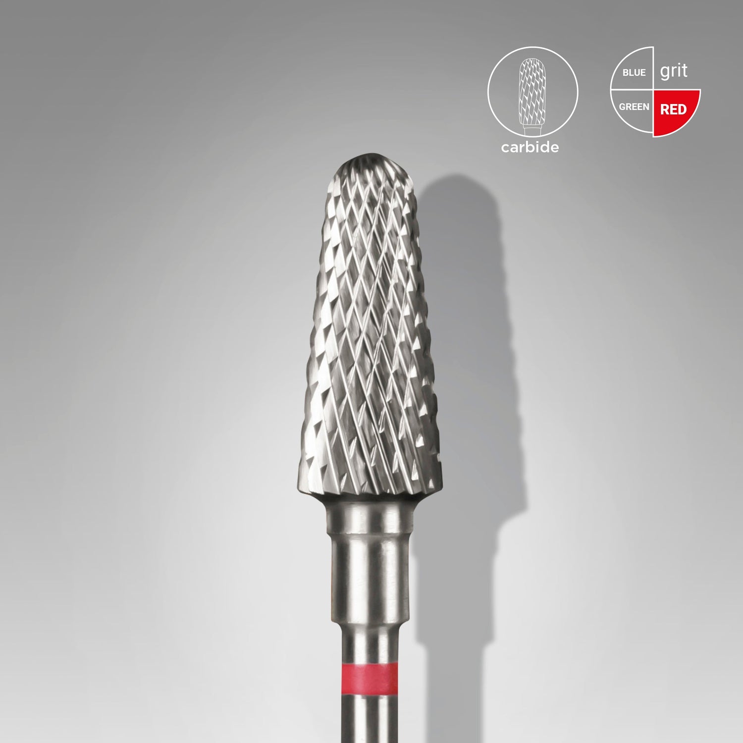 Punta Carbide Tronco, rosso, diametro 6 mm - lunghezza punta 14 mm