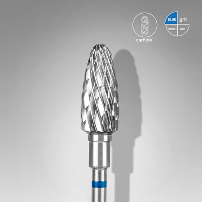 Punta Carbide Conica, blu, diametro 6 mm - lunghezza punta 14 mm