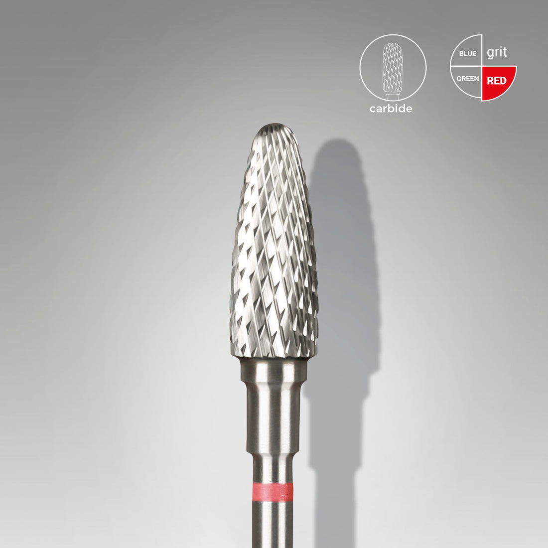 Punta Carbide Conica, rosso, diametro 5 mm - lunghezza punta 13 mm