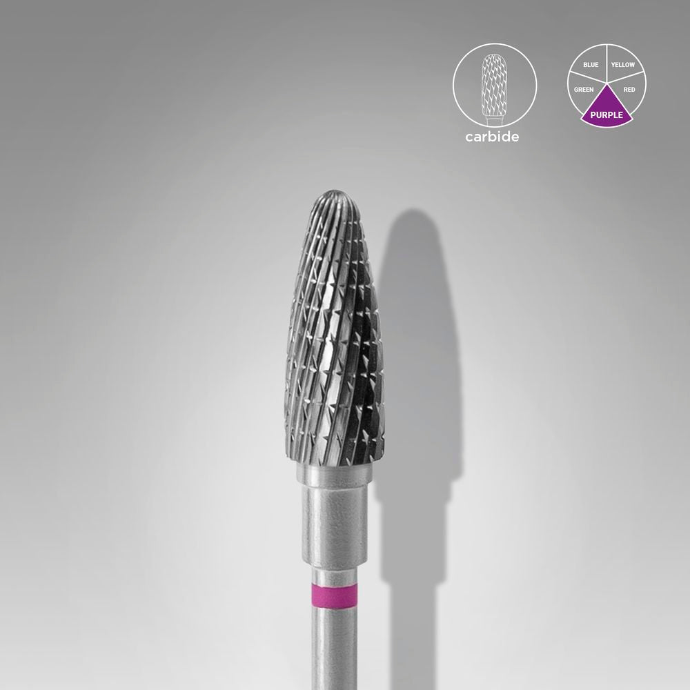 Punta Carbide Conica, Viola, diametro 5 mm - lunghezza punta 13 mm