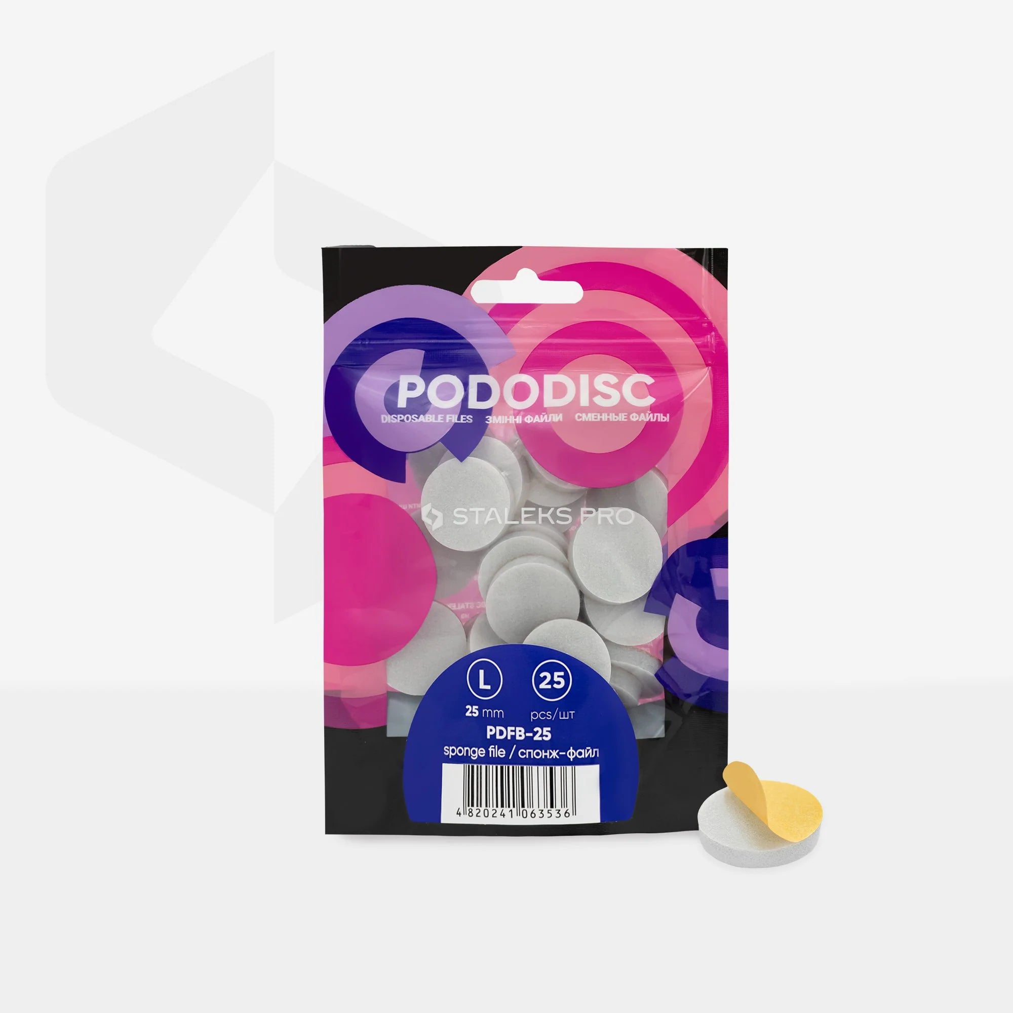 File di spugna per PODODISC disco pedicure Staleks PRO L (25 pz)